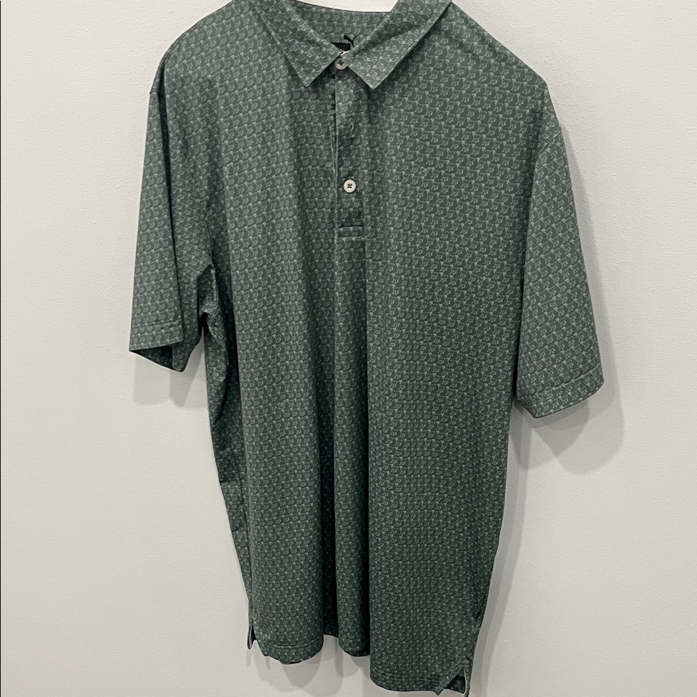 Puma Men's Dark Green Polo Shirt The Goat